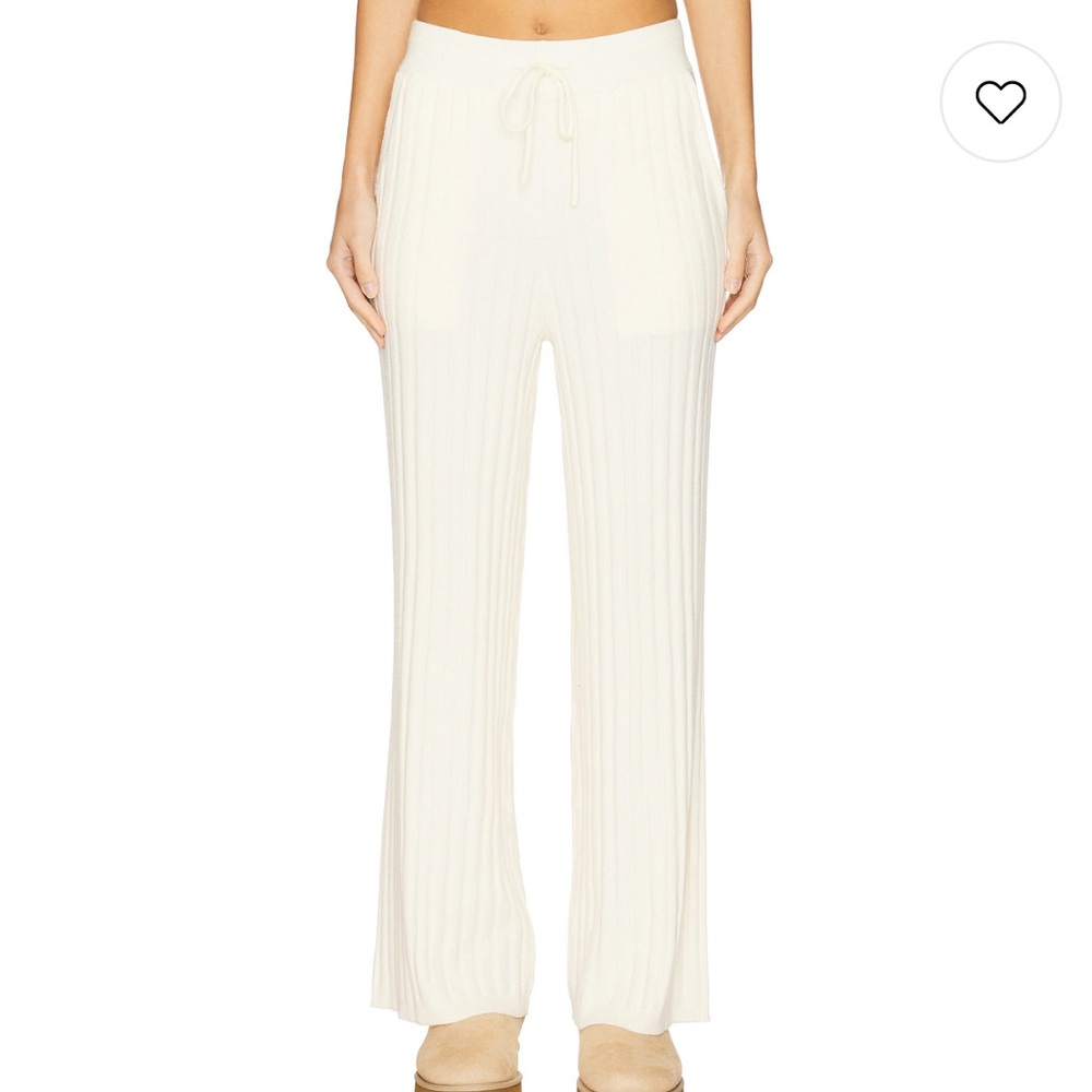 Varley Cream Wide Leg Pants